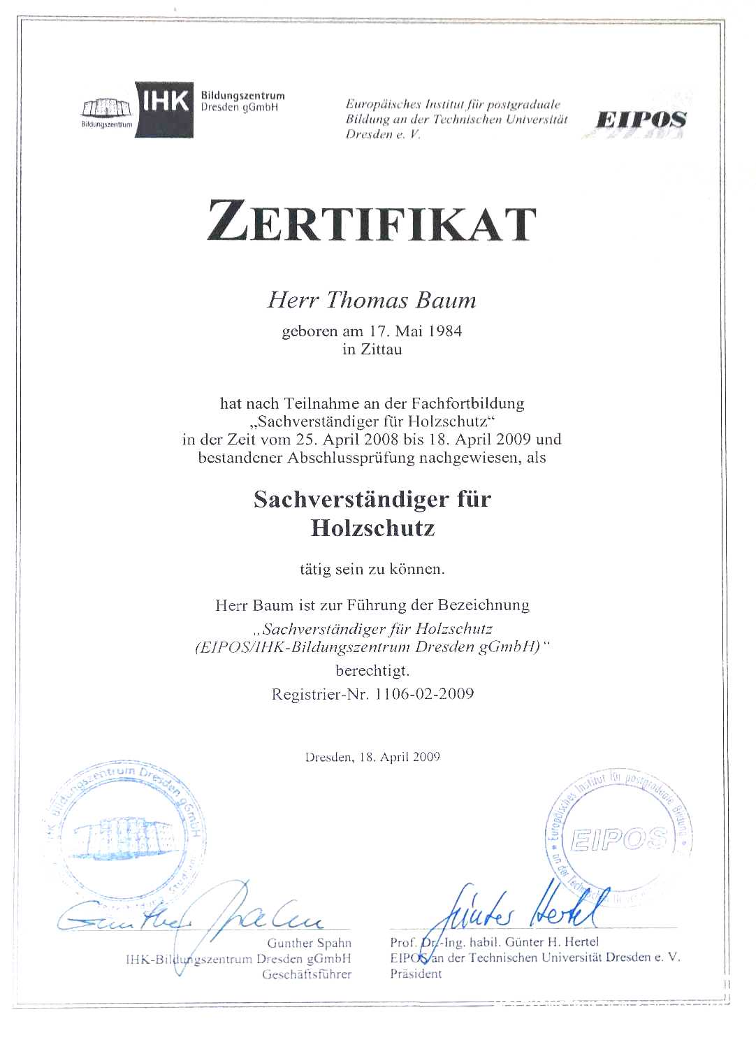 IQ zertifiziert